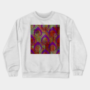 Purple Teardrops on Texture Crewneck Sweatshirt